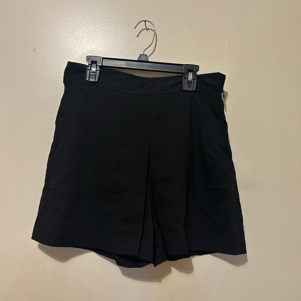 Theory Black Tailored Women’s Faux Skort High waisted Linen Stretch Sz 2